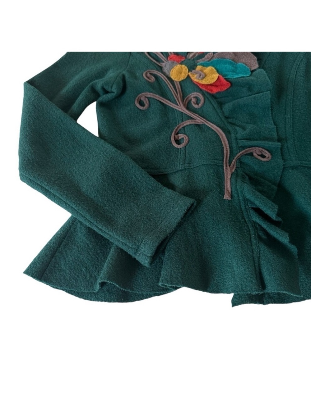 Anthropologie Sleeping on Snow Summer's
Reminder Felted Wool Cardigan Small - Picture 9 of 16